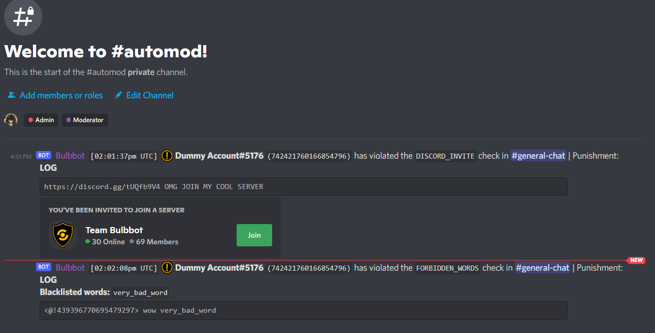 AutoModLog